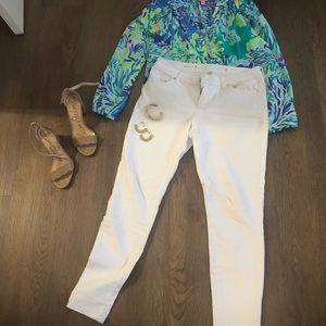 Jennifer Lopez white skinny jeans size 6S